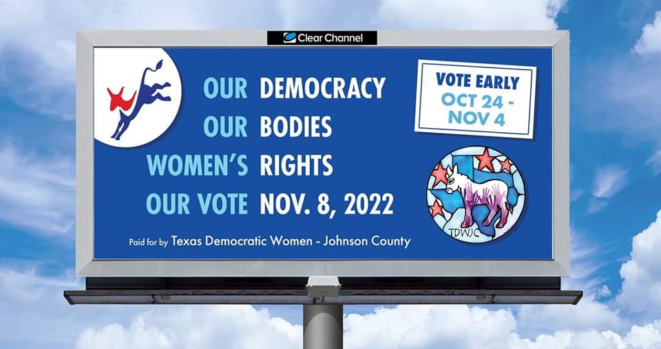 TDWJC Get Out the Vote billboard November 2022