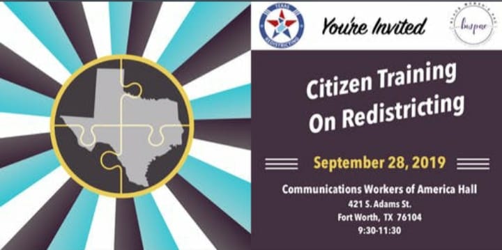 Citizen Training on Redistricting September 28, 2019